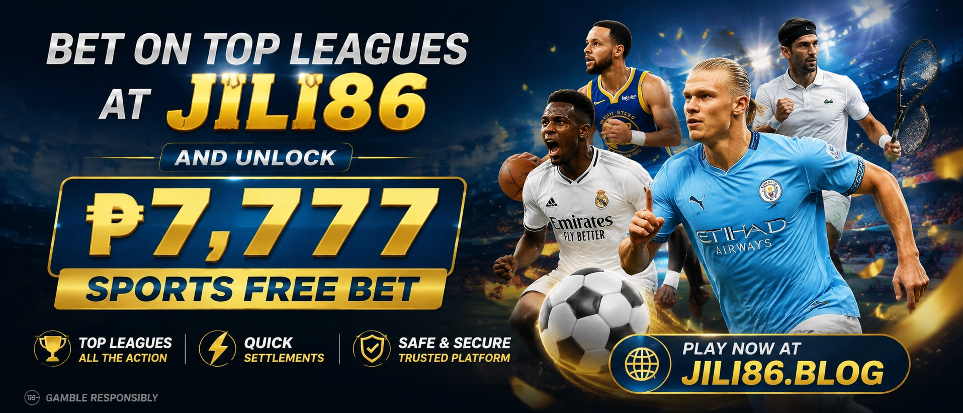 Sports lobby with basketball, football, and live market visuals